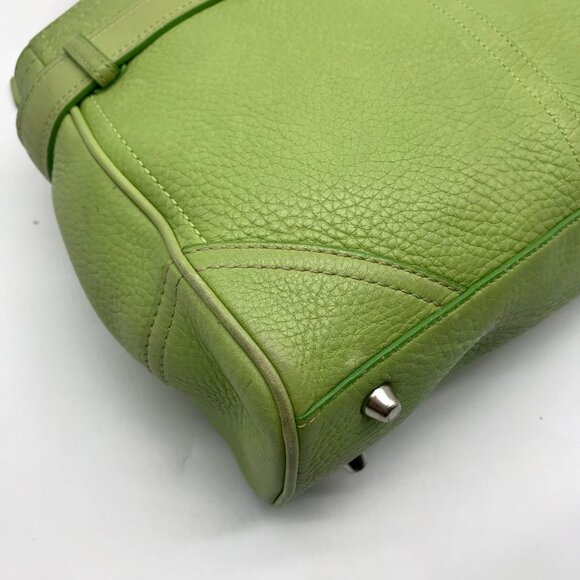 Coach Vintage Light Green Leather Hampton Satchel Bag F-10688 - Picture 9 of 12